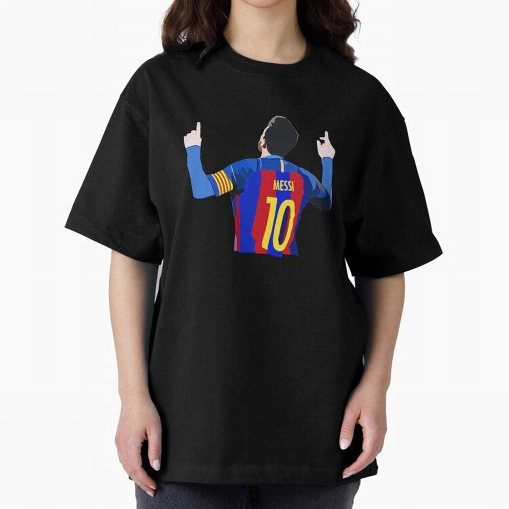 Lionel Messi vector art Oversized T-Shirt Show Love for Legendary Goals in FIFA World Cup 2026 USA Canada Mexico Spirit, with Argentina, Messi, Stadium Chants, National Pride, Trophy Dreams and Unforgettable Football Memories; Perfect for People