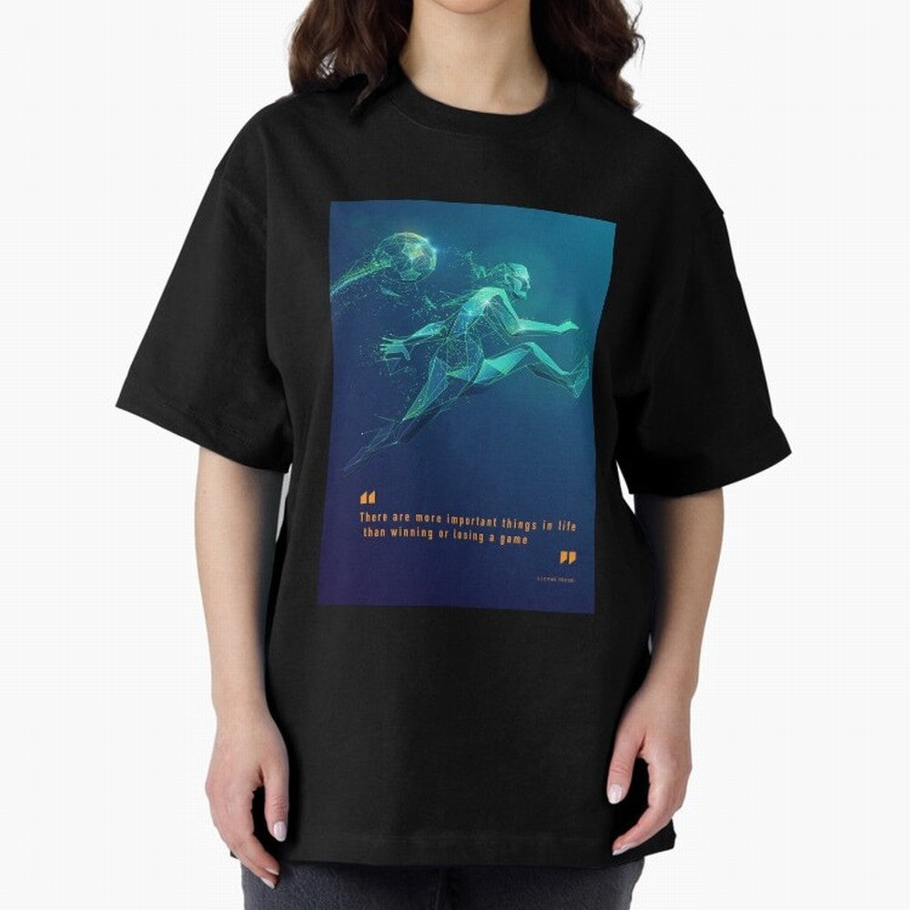 soccer football graphic Lionel Messi quotes Oversized T-Shirt Bring Home FIFA World Cup 2026 Group Stage Connected to Neymar, Haaland and Cristiano Ronaldo, Netherlands Energy, Game Day Rituals, Football Legends, Country Pride and the Road to the