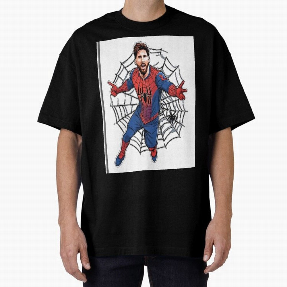 Lionel Messi Spider Oversized T-Shirt Elevate Match Day Hype around FIFA World Cup 2026, Cristiano Ronaldo, Argentina and Brazil, Stadium Memories, Football Loyalty, International Chants and Championship Tradition; Created for Match Day Parties,