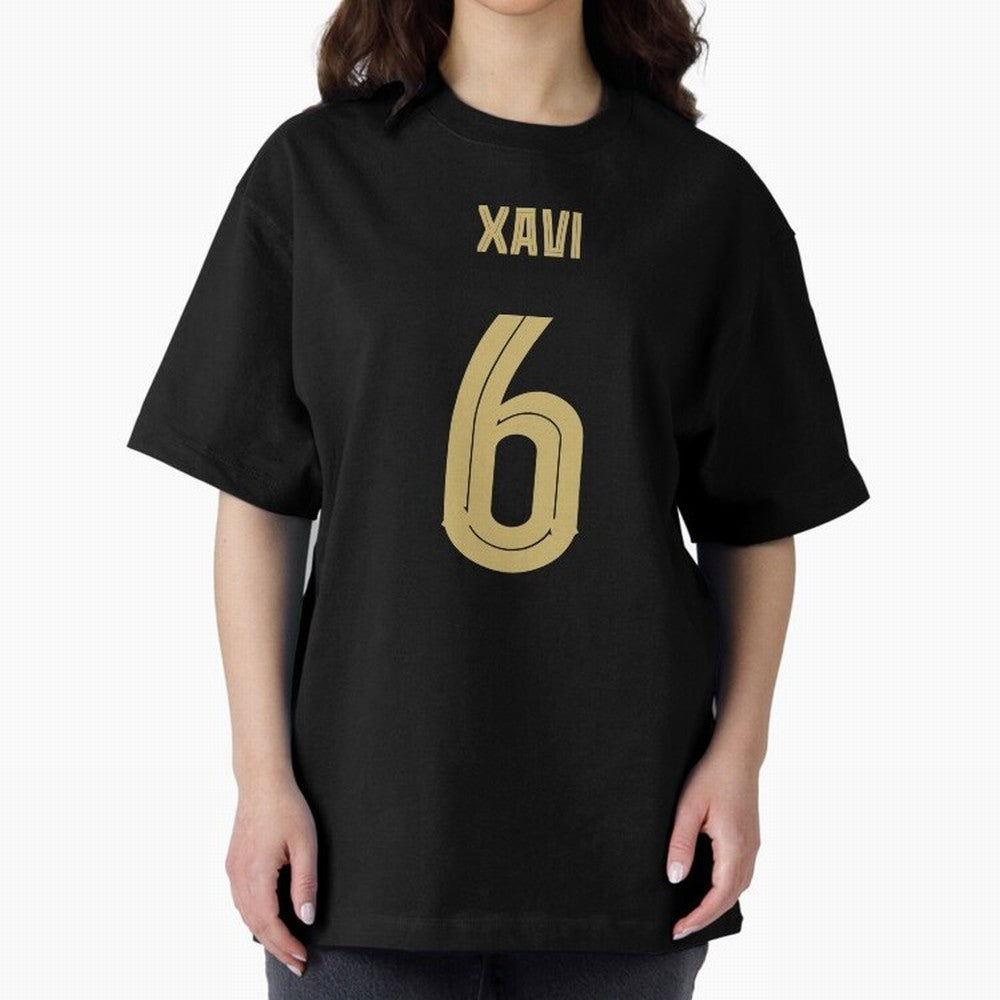 Xavi 6 Barcelona Oversized T-Shirt Support FIFA World Cup 2026 Group Stage Spirit, Featuring Argentina, France and Brazil, Messi and Cristiano Ronaldo, Retro Football Energy, Iconic Rivalries, Trophy Chase Drama and Stadium Atmosphere; Great for