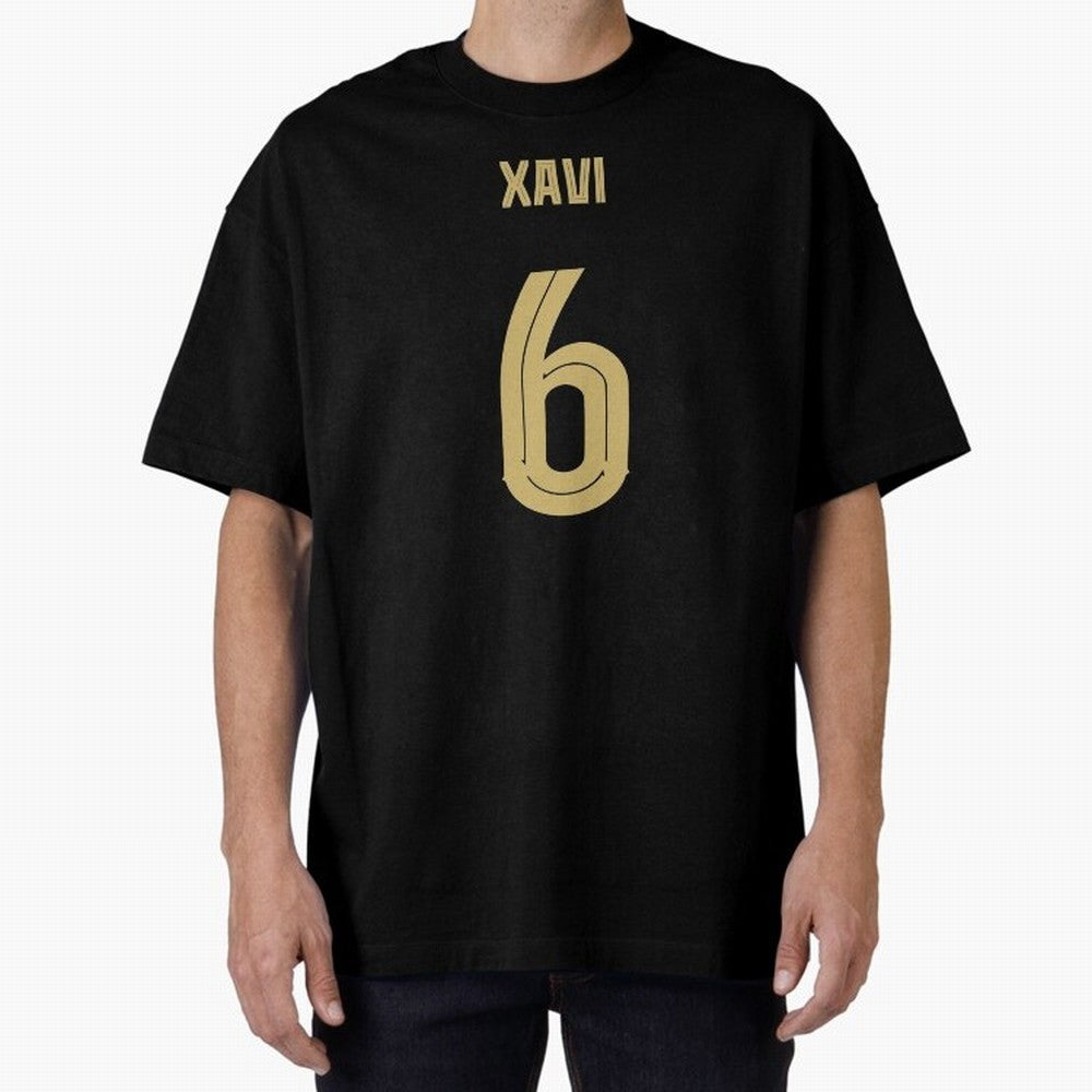Xavi 6 Barcelona Oversized T-Shirt Support FIFA World Cup 2026 Group Stage Spirit, Featuring Argentina, France and Brazil, Messi and Cristiano Ronaldo, Retro Football Energy, Iconic Rivalries, Trophy Chase Drama and Stadium Atmosphere; Great for