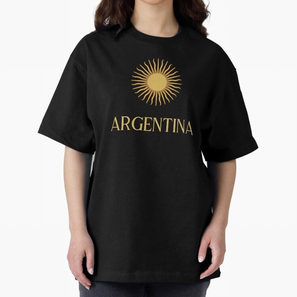 Argentina Gold Oversized T-Shirt Feel the Heartbeat of the FIFA World Cup 2026 Group Stage Journey through Neymar, Haaland and Cristiano Ronaldo Highlights, Portugal Pride, Supporter Pride, Iconic Celebrations, Legendary Names and Global Match Day