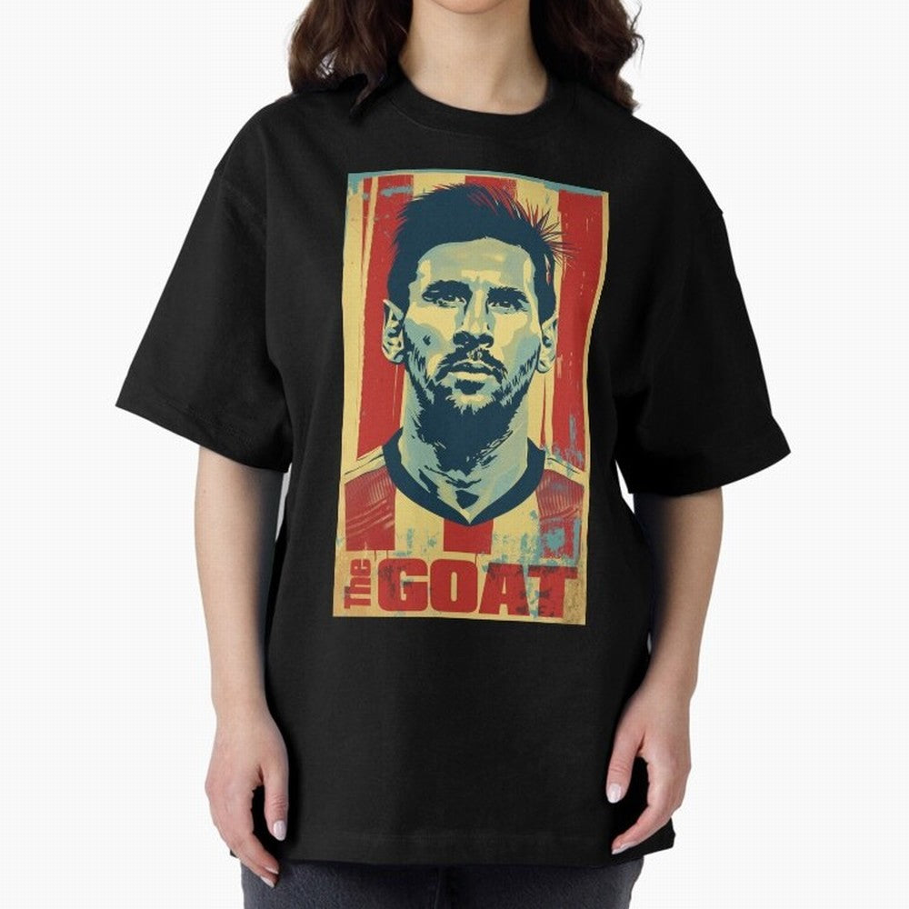 Messi The GOAT Graphic poster design Premium T-Shirt Bring Champion Energy into Match Day Hype around FIFA World Cup 2026 USA Canada Mexico, Cristiano Ronaldo, France, Stadium Chants, National Pride, Trophy Dreams and Unforgettable Football