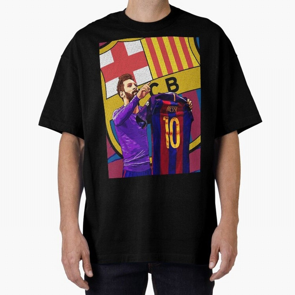 Messi Goat in FC Barcelna Graphic T-Shirt Bring Stadium Energy to Match Day Hype around FIFA World Cup 2026, Mbappe, Portugal, Worldwide Fan Energy, Dramatic Goals, Stadium Lights and Championship Celebrations; Ideal for Passionate Fans Who Love