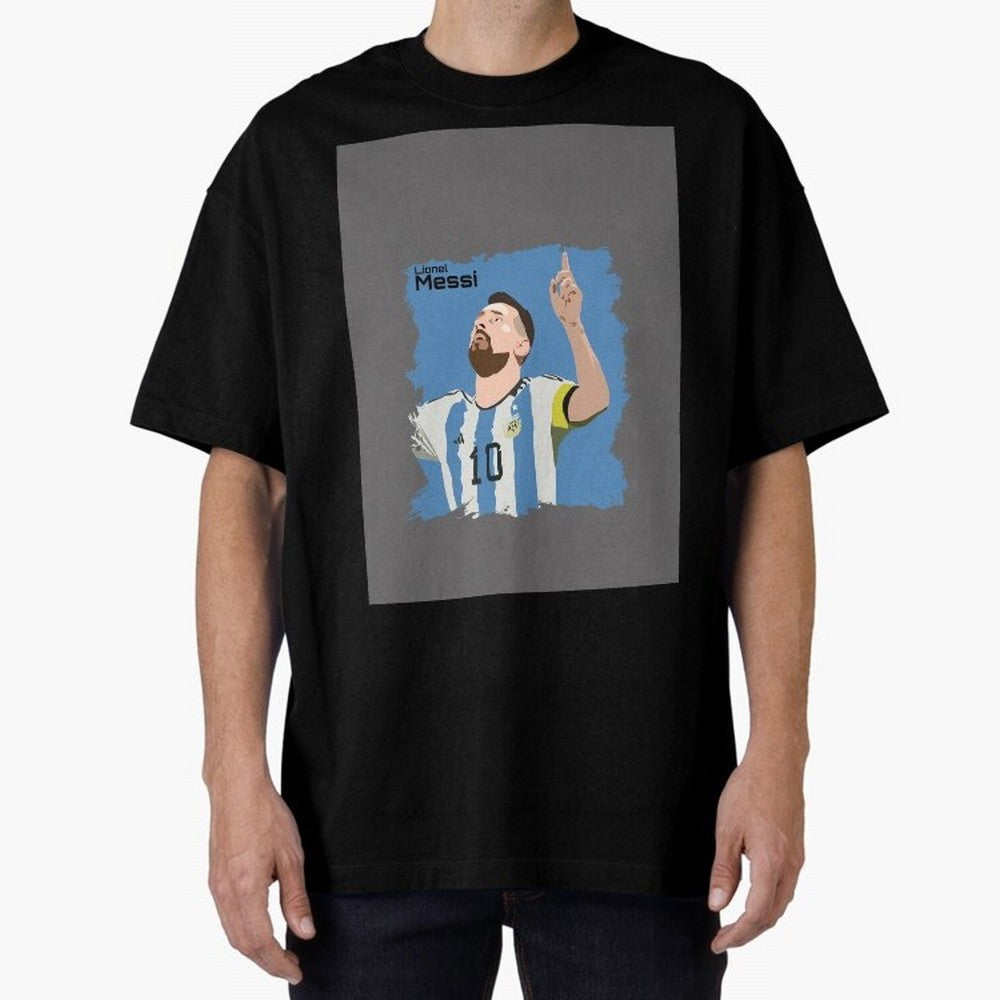 Lionel Messi Triumphant Argentina Portrait Graphic T-Shirt Enjoy Global Football Passion for FIFA World Cup 2026 Group Stage, Connected to Neymar, Haaland and Cristiano Ronaldo, Germany, Global Supporter Spirit, Legendary Goals, National Colors and