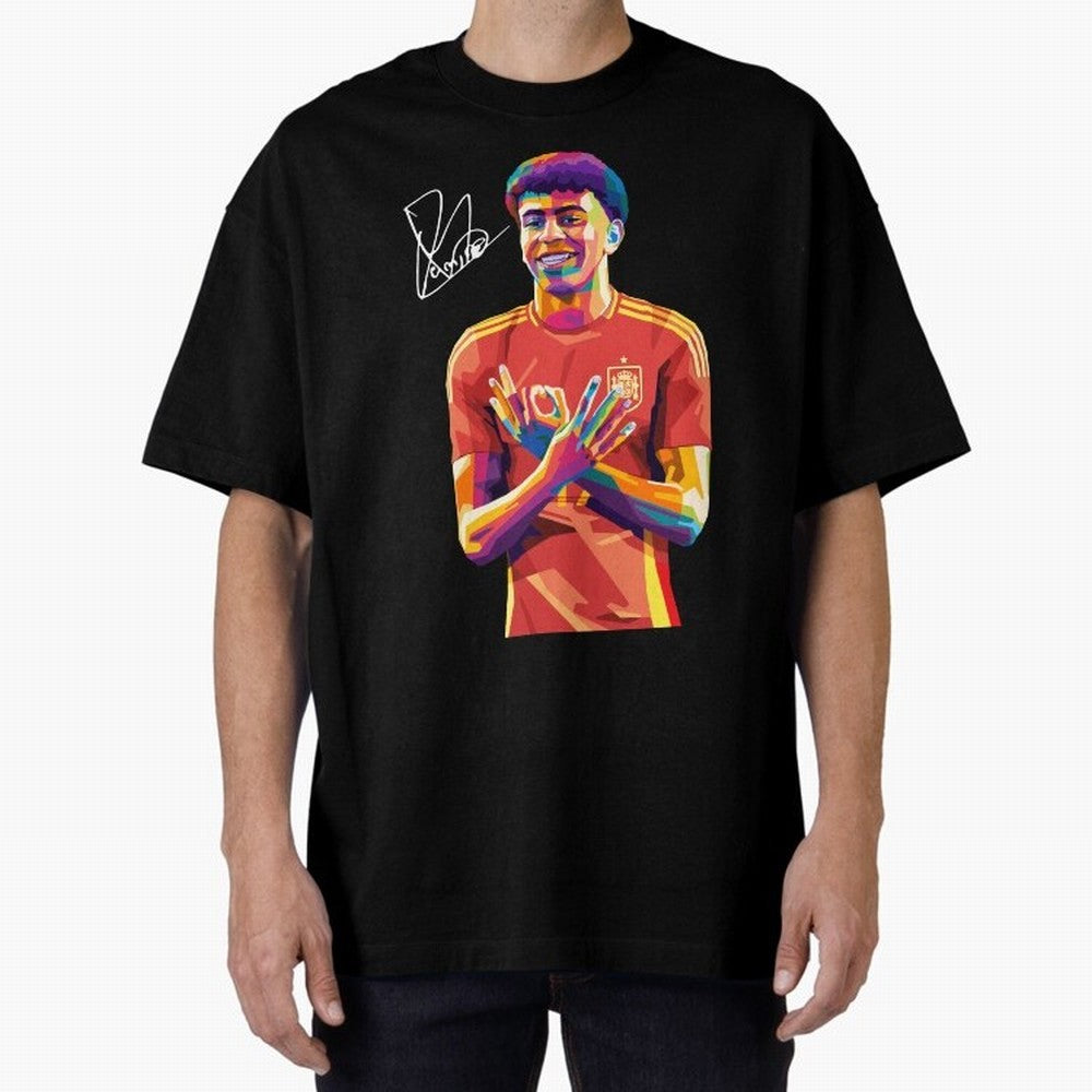 Lamine Yamal Wpap Pop Art Classic T-Shirt Upgrade FIFA World Cup 2026 Spirit, Capturing France and Portugal, Messi, CR7 and Mbappe, Stadium Chants, National Pride, Trophy Dreams and Unforgettable Football Memories; Ideal for Football Dads, Football