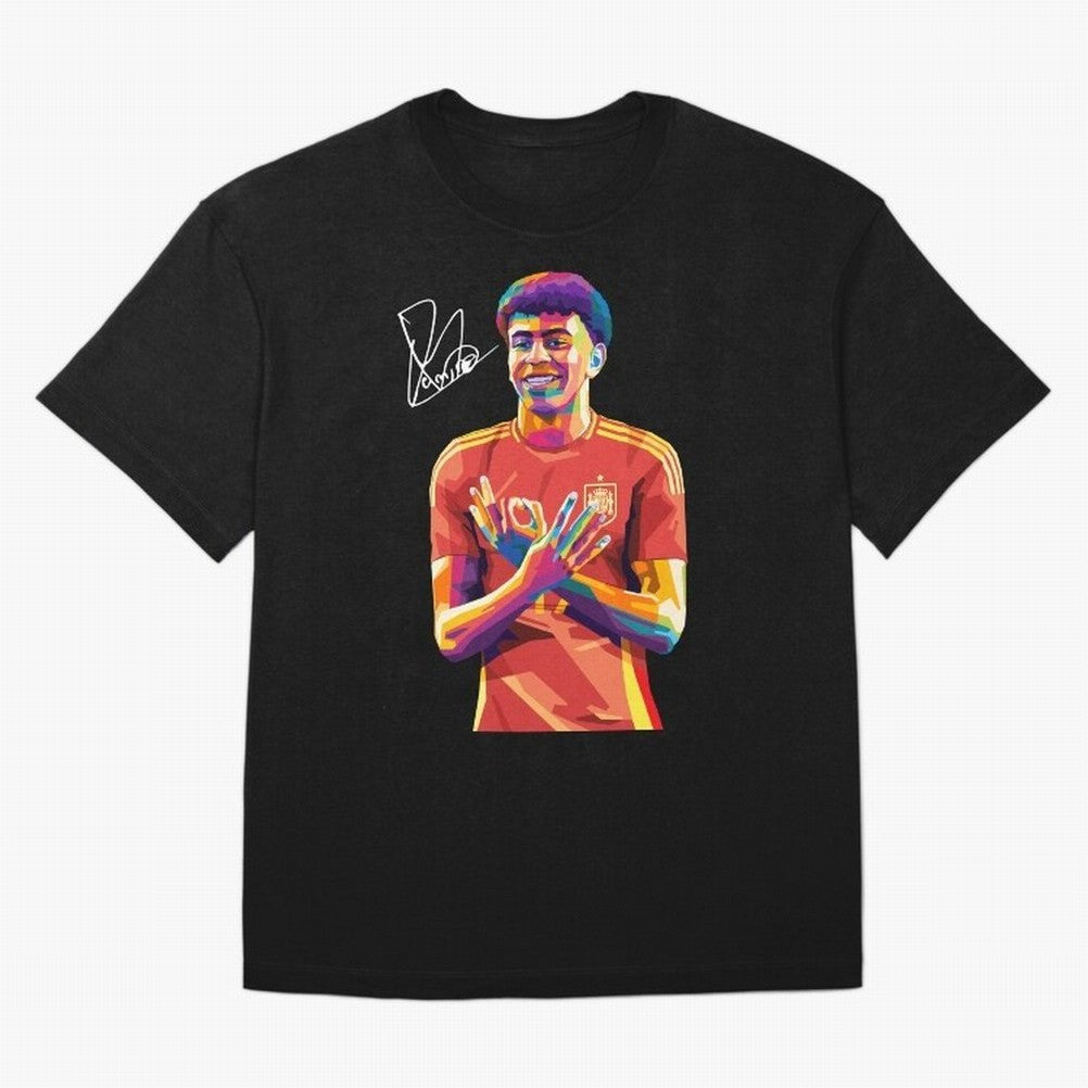 Lamine Yamal Wpap Pop Art Classic T-Shirt Upgrade FIFA World Cup 2026 Spirit, Capturing France and Portugal, Messi, CR7 and Mbappe, Stadium Chants, National Pride, Trophy Dreams and Unforgettable Football Memories; Ideal for Football Dads, Football