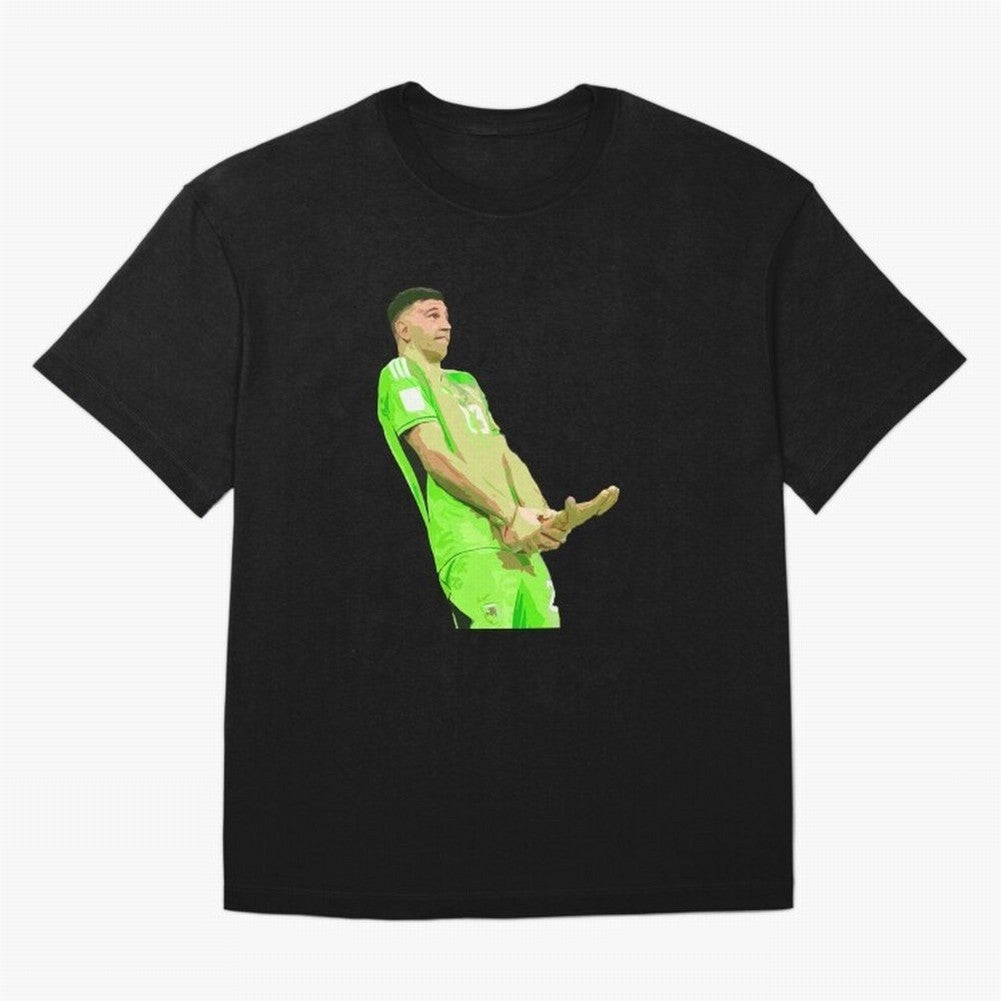 Dibu Martinez Classic T-Shirt Celebrate Supporters United by Global Football Passion for FIFA World Cup 2026 USA Canada Mexico, Filled with Mbappe, Germany, Worldwide Fan Energy, Dramatic Goals, Stadium Lights and Championship Celebrations; Ideal