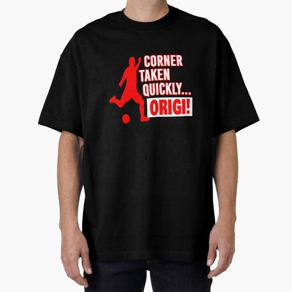 Corner Taken Quickly Origi (Red) Essential T-Shirt Honor the Football Icons of FIFA World Cup 2026 USA Canada Mexico Spirit, Featuring Spain, Haaland and Mbappe, Match Day Excitement, Supporter Culture, Golden Goals and Global Football Passion;