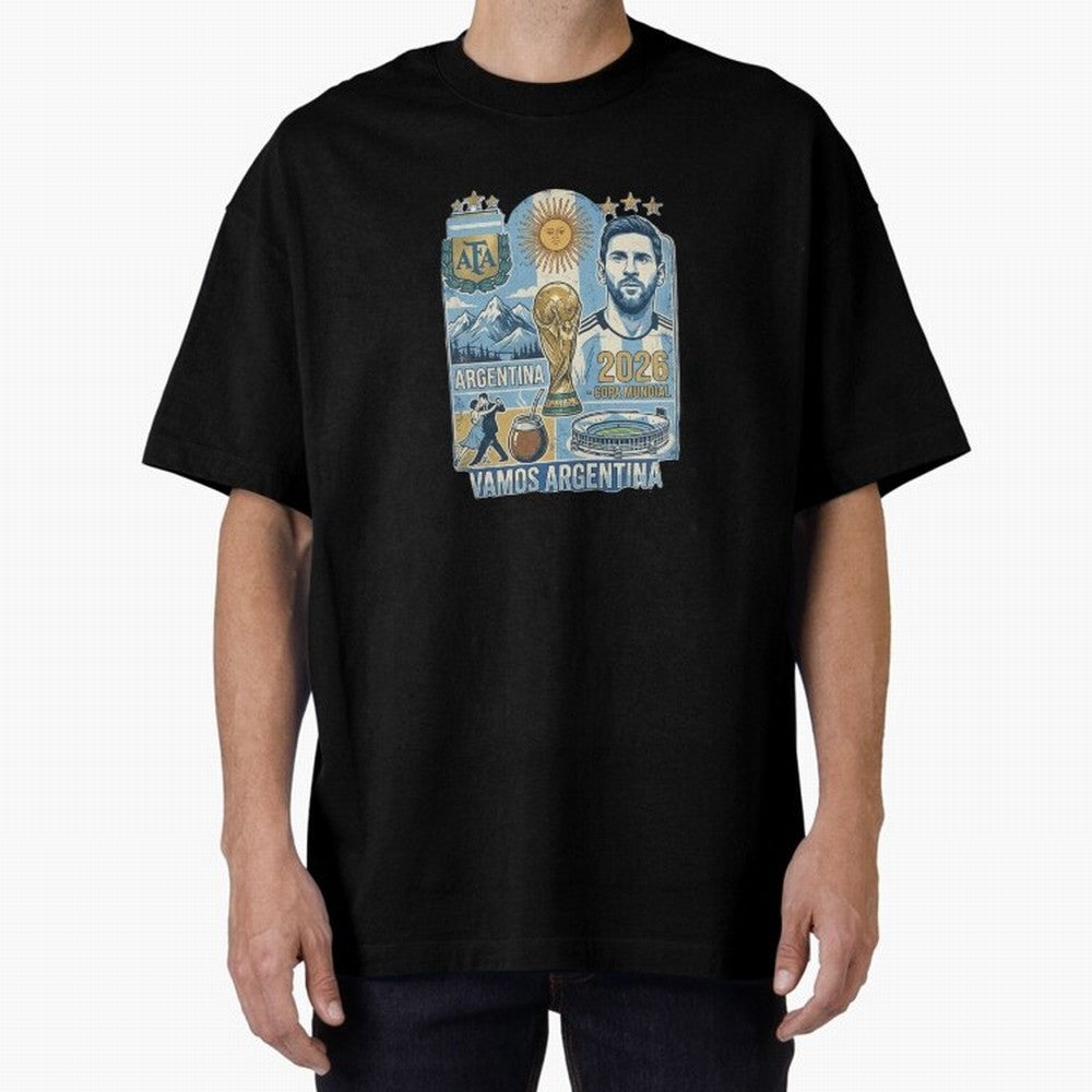 Argentina 2026 ¨C Copa Mundial Spirit Classic T-Shirt Celebrate Soccer Greatness during FIFA World Cup 2026 for Fans of Messi, CR7 and Mbappe and Argentina, France and Brazil, Bringing Match Day Excitement, Supporter Culture, Golden Goals and