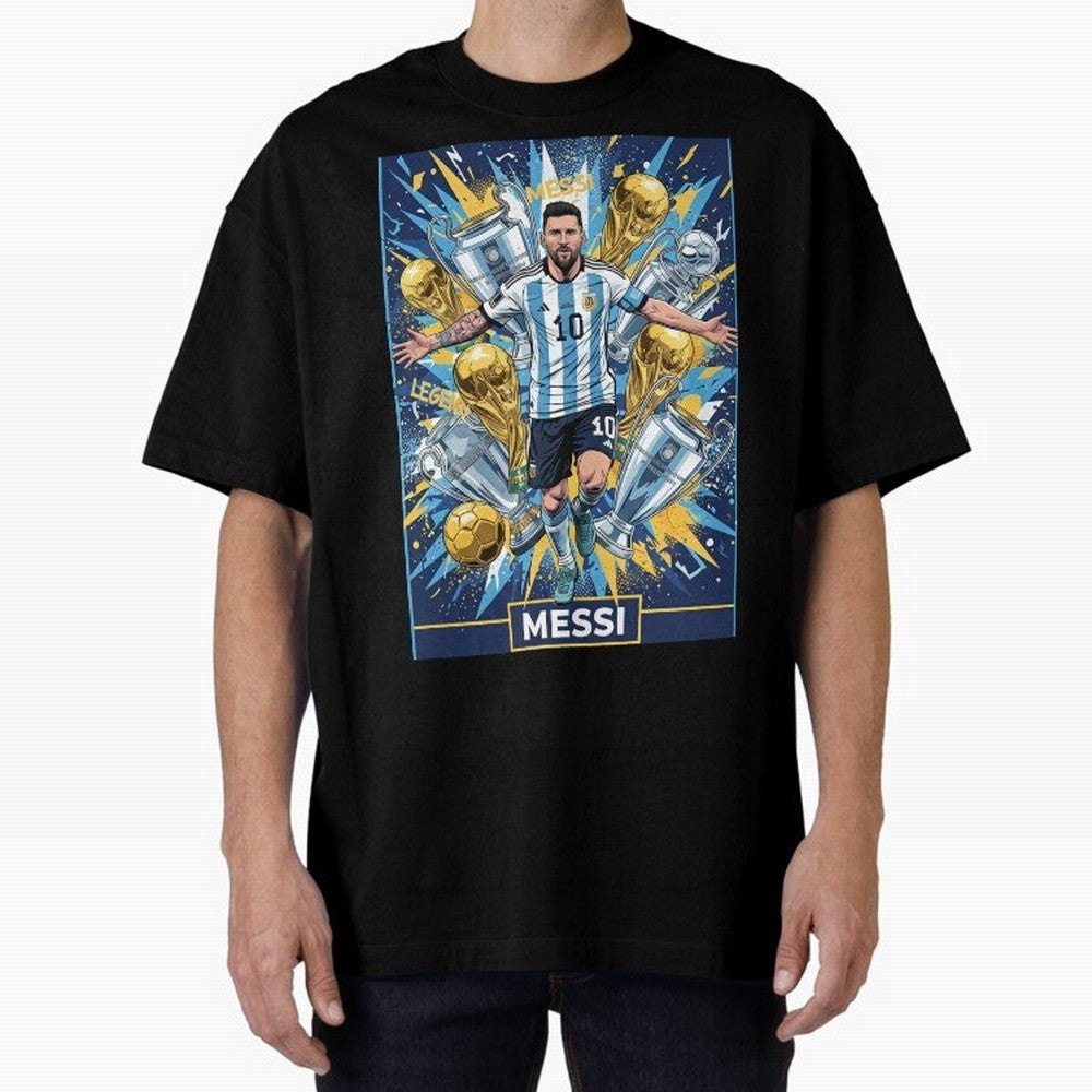 MESSI The Golden Legend Classic T-Shirt Support Iconic Players in FIFA World Cup 2026 Celebrating Messi and Cristiano Ronaldo, Argentina and Brazil Energy, Football History, Final Match Energy, Crowd Noise and Once in a Lifetime Moments; Perfect