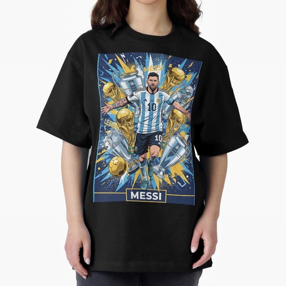 MESSI The Golden Legend Classic T-Shirt Support Iconic Players in FIFA World Cup 2026 Celebrating Messi and Cristiano Ronaldo, Argentina and Brazil Energy, Football History, Final Match Energy, Crowd Noise and Once in a Lifetime Moments; Perfect