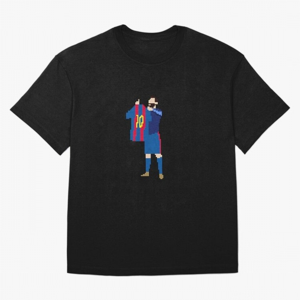 Messi Iconic Celebration Pixel Classic T-Shirt Celebrate Global Passion for the FIFA World Cup 2026 USA Canada Mexico Journey through Neymar Highlights, Spain and Netherlands Pride, Football Festival Excitement, Trophy Ambitions, Country Rivalries