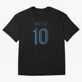 Messi 10 Oversized T-Shirt Honor Football Greatness during FIFA World Cup 2026 Spirit, Driven by Spain, Mbappe and Neymar, Sports Nostalgia, International Competition, Famous Players and Unforgettable Victories; Great for Watch Parties, Sports