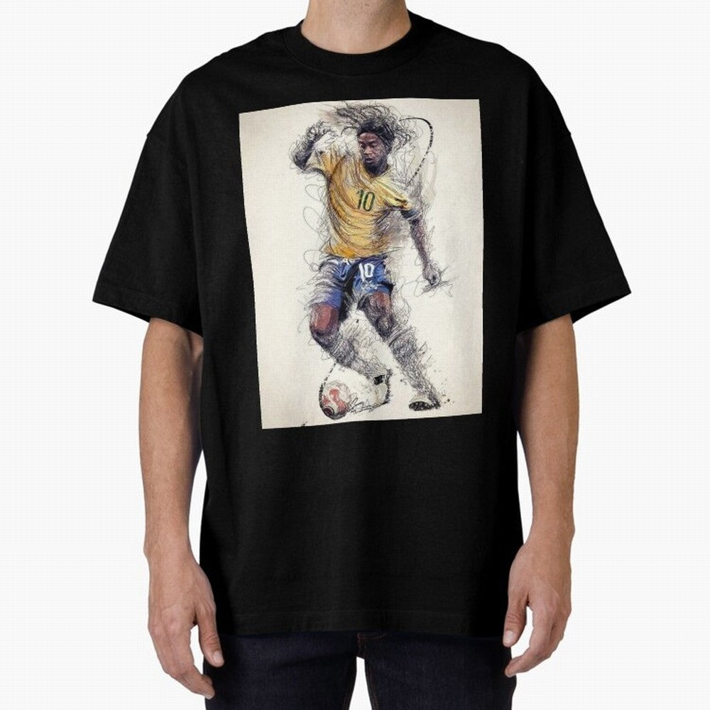 Ronaldinho Classic T-Shirt Keep the Legacy of FIFA World Cup 2026 with Haaland and Mbappe, Brazil, Portugal and Argentina Energy, Goal Celebration Energy, Supporter Heritage, Football Icons and Worldwide Tournament Joy; Created for Match Day