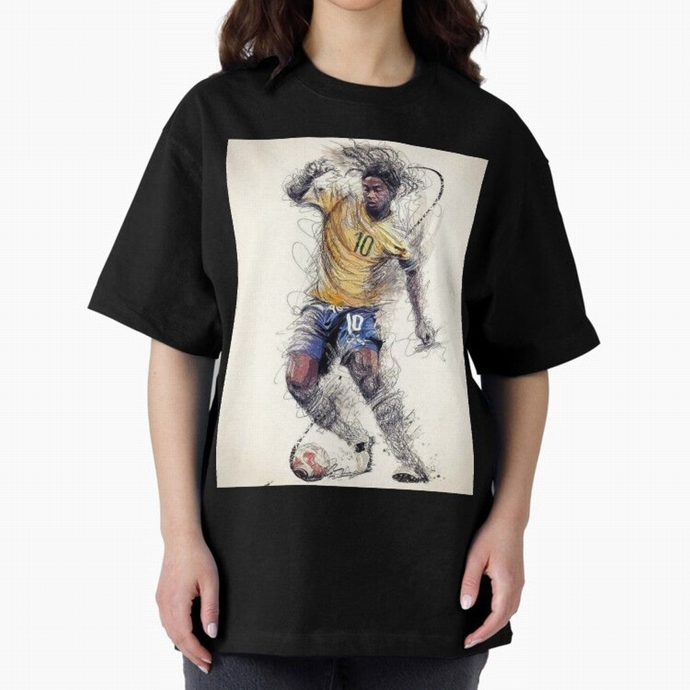 Ronaldinho Classic T-Shirt Keep the Legacy of FIFA World Cup 2026 with Haaland and Mbappe, Brazil, Portugal and Argentina Energy, Goal Celebration Energy, Supporter Heritage, Football Icons and Worldwide Tournament Joy; Created for Match Day