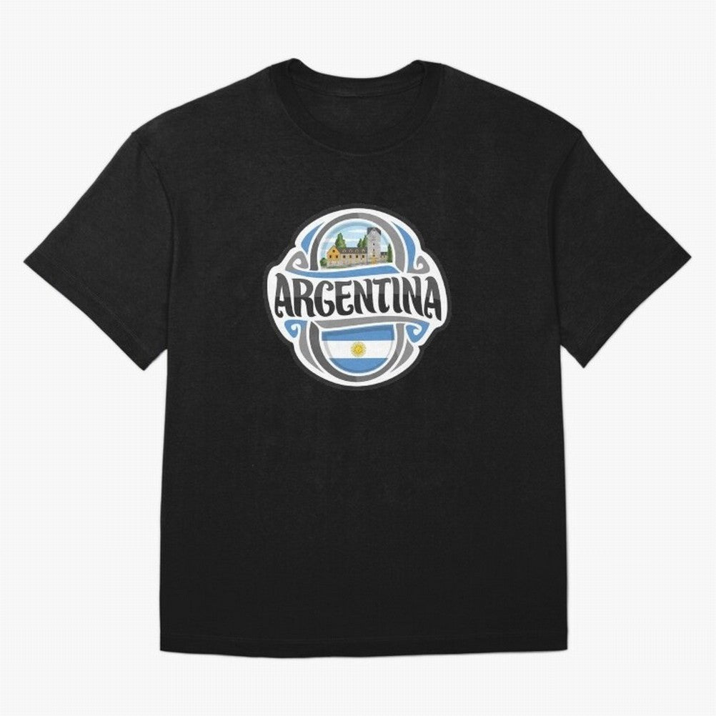 Decorative Argentina Logo Oversized T-Shirt Celebrate the Stars of FIFA World Cup 2026 Group Stage Spirit, Highlighting England, France and Netherlands, Messi and Cristiano Ronaldo, Vintage Soccer Flavor, Modern Football Stars, National Flags and