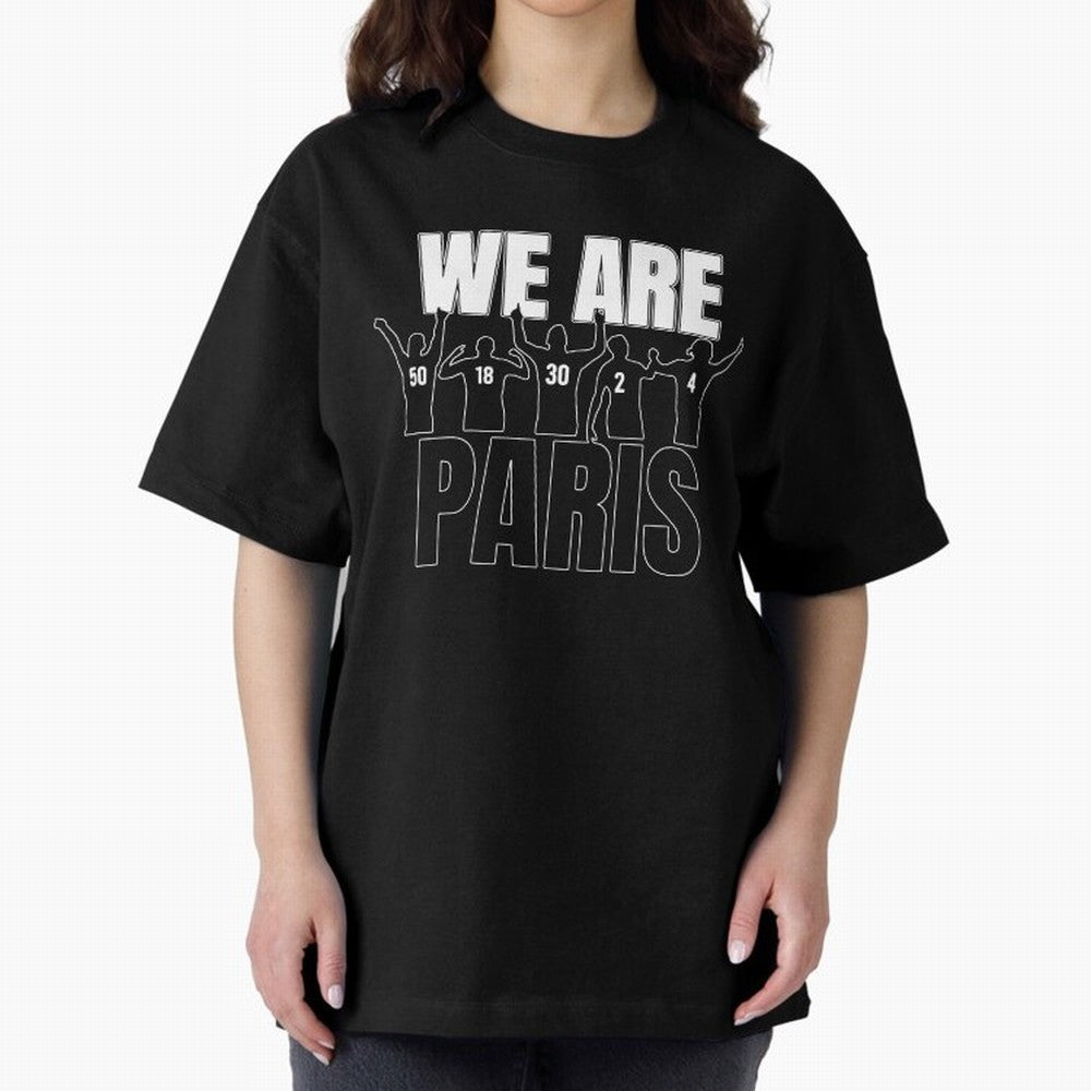 We are Paris Oversized T-Shirt Bring a Vintage Feel to Global Football Passion for FIFA World Cup 2026, Filled with Neymar, Haaland and Cristiano Ronaldo, Argentina, Championship Spirit, Famous Goals, Roaring Crowds and International Football