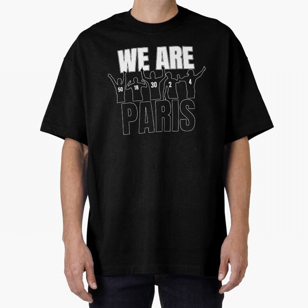 We are Paris Oversized T-Shirt Bring a Vintage Feel to Global Football Passion for FIFA World Cup 2026, Filled with Neymar, Haaland and Cristiano Ronaldo, Argentina, Championship Spirit, Famous Goals, Roaring Crowds and International Football