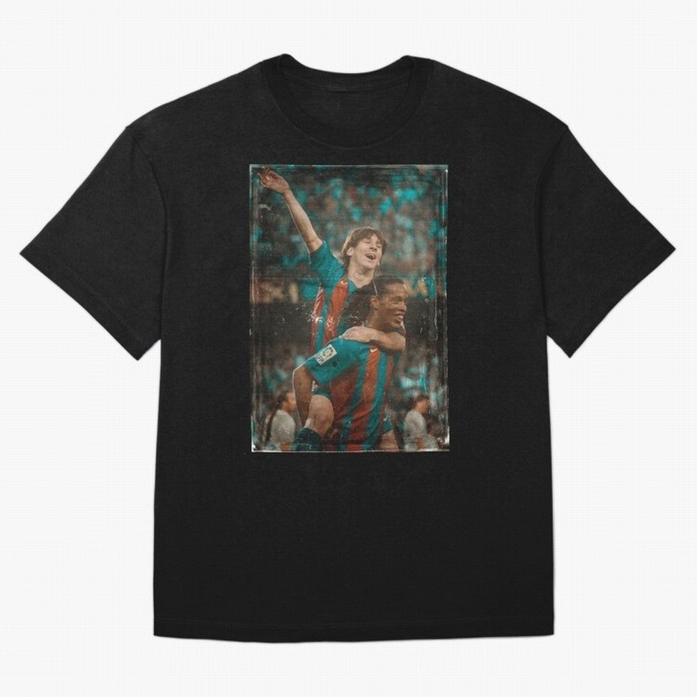 Messi and Ronaldinho Celebration Classic T-Shirt Back the Journey through the FIFA World Cup 2026 Journey through Haaland Highlights, France and Portugal Pride, Football Festival Excitement, Trophy Ambitions, Country Rivalries and Star Player Buzz;