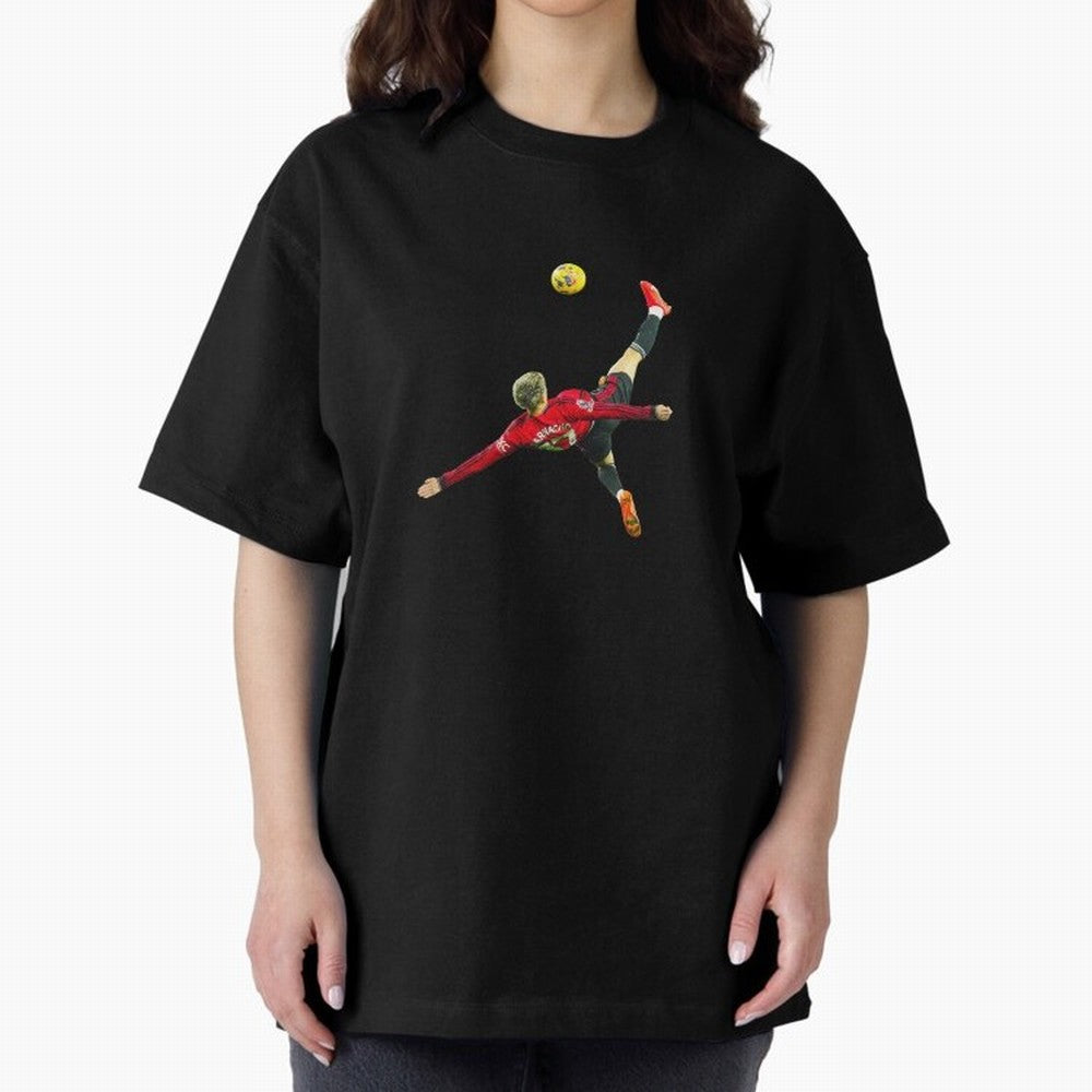 Alejandro Garnacho Bicycle Kick Classic T-Shirt Make Your Look Match Global Football Passion for FIFA World Cup 2026 USA Canada Mexico, Centered on Messi, Neymar and Mbappe, Argentina and Brazil, Retro Football Energy, Iconic Rivalries, Trophy
