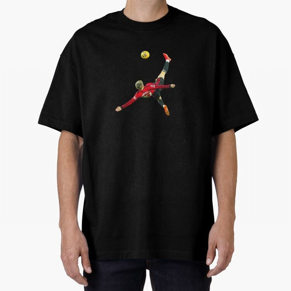 Alejandro Garnacho Bicycle Kick Classic T-Shirt Make Your Look Match Global Football Passion for FIFA World Cup 2026 USA Canada Mexico, Centered on Messi, Neymar and Mbappe, Argentina and Brazil, Retro Football Energy, Iconic Rivalries, Trophy
