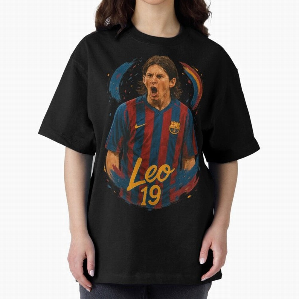 Young Messi Barcelona Art ¨C Rising Legend in Number 19 Tribute	 Classic T-Shirt Keep the Match Day Mood of Global Football Passion for FIFA World Cup 2026 Group Stage, Centered on Haaland, Spain, Classic Soccer Heritage, Championship Pressure, Fan