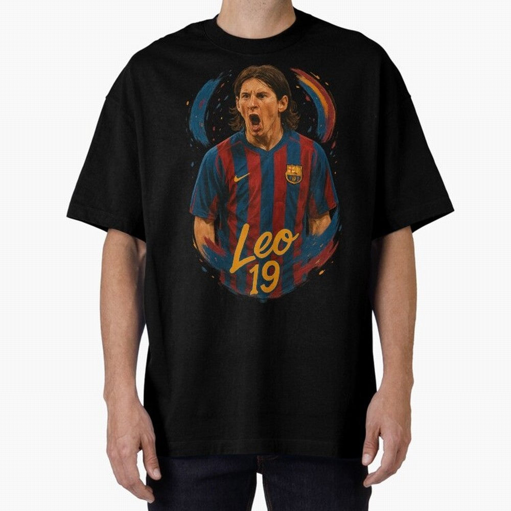 Young Messi Barcelona Art ¨C Rising Legend in Number 19 Tribute	 Classic T-Shirt Keep the Match Day Mood of Global Football Passion for FIFA World Cup 2026 Group Stage, Centered on Haaland, Spain, Classic Soccer Heritage, Championship Pressure, Fan