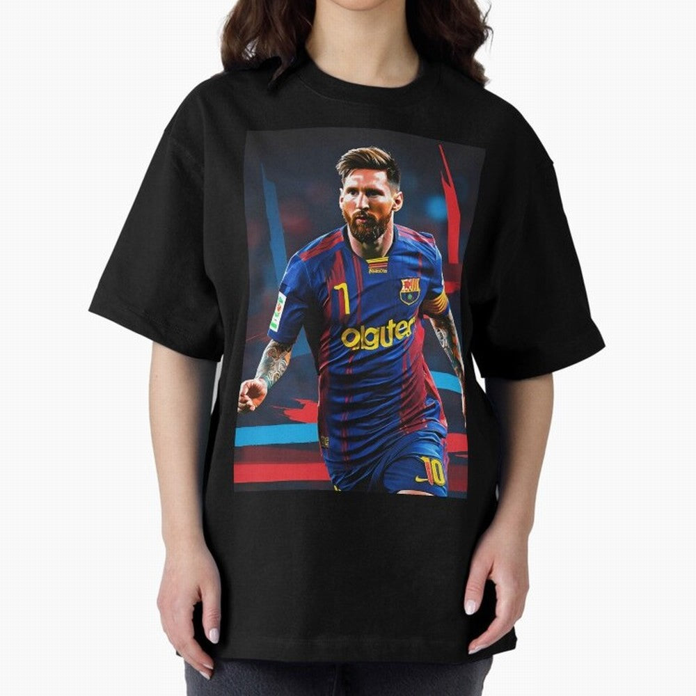 Messi.fcb Oversized T-Shirt Represent Football Lovers during the FIFA World Cup 2026 Journey through Messi, Neymar and Mbappe Highlights, England and Germany Pride, Game Day Rituals, Football Legends, Country Pride and the Road to the Final; Made