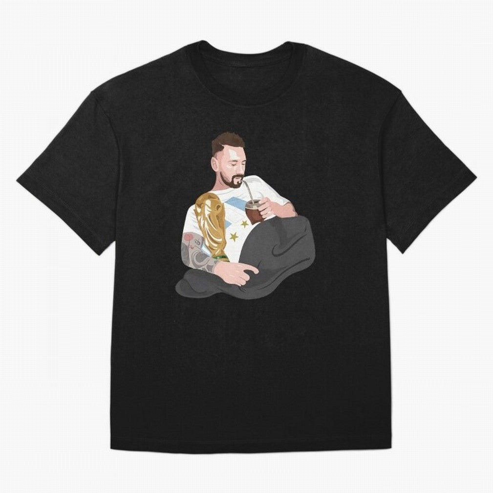 Messi with the World Cup and drinking mate Classic T-Shirt Follow the Road to the FIFA World Cup 2026 USA Canada Mexico Journey through Cristiano Ronaldo, Haaland and CR7 Highlights, Argentina, France and Brazil Pride, Football Festival Excitement,