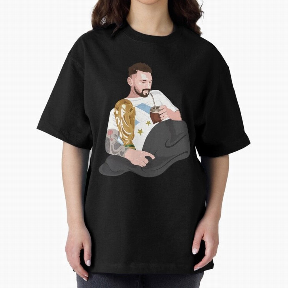 Messi with the World Cup and drinking mate Classic T-Shirt Follow the Road to the FIFA World Cup 2026 USA Canada Mexico Journey through Cristiano Ronaldo, Haaland and CR7 Highlights, Argentina, France and Brazil Pride, Football Festival Excitement,