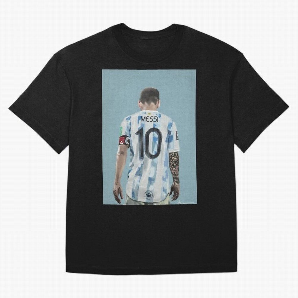 Portrait painting of Lionel Messi of Inter Miami and Argentina Classic T-Shirt Follow FIFA World Cup 2026 USA Canada Mexico for Fans of Messi and Cristiano Ronaldo and England, France and Netherlands, Bringing Supporter Pride, Iconic Celebrations,