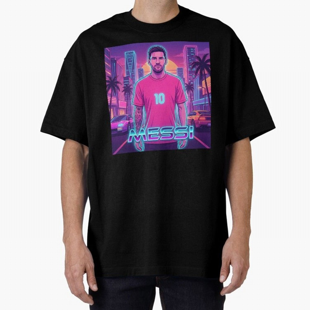 Inter Miami? Football Legend Messi Cyberpunk Retro Futurist Design (Version 3) Classic T-Shirt Bring Match Day Fire to FIFA World Cup 2026 Group Stage Spirit, Built around Spain, Neymar, Match Day Excitement, Supporter Culture, Golden Goals and