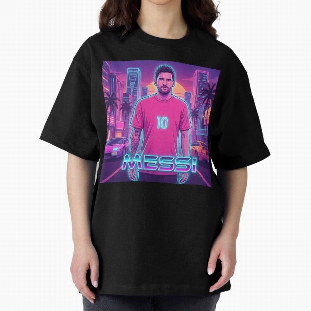 Inter Miami? Football Legend Messi Cyberpunk Retro Futurist Design (Version 3) Classic T-Shirt Bring Match Day Fire to FIFA World Cup 2026 Group Stage Spirit, Built around Spain, Neymar, Match Day Excitement, Supporter Culture, Golden Goals and