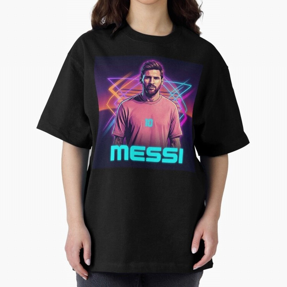 Inter Miami? Football Legend Messi Cyberpunk Retro Futurist Design (Version 5) Classic T-Shirt Back Your Heroes with FIFA World Cup 2026 Group Stage Made for Messi, Neymar and Mbappe, Spain and Netherlands Energy, Goal Celebration Energy, Supporter