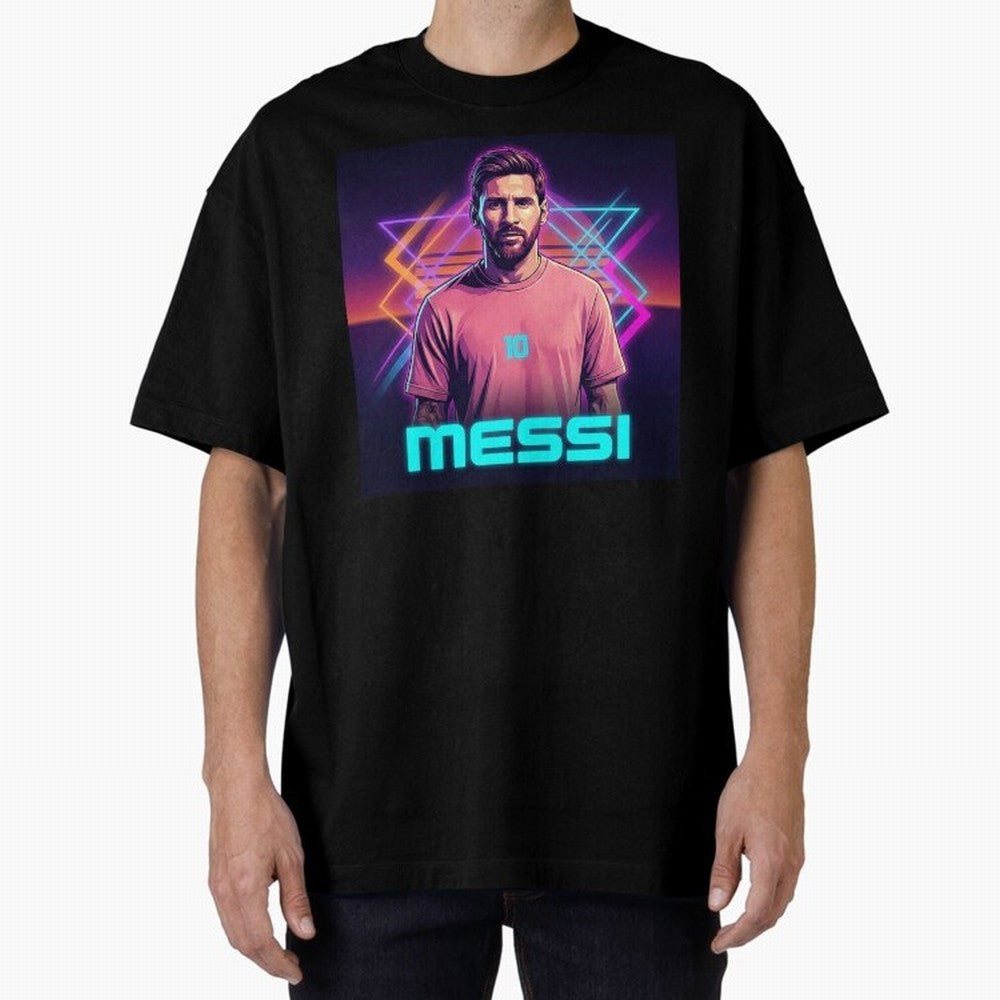 Inter Miami? Football Legend Messi Cyberpunk Retro Futurist Design (Version 5) Classic T-Shirt Back Your Heroes with FIFA World Cup 2026 Group Stage Made for Messi, Neymar and Mbappe, Spain and Netherlands Energy, Goal Celebration Energy, Supporter