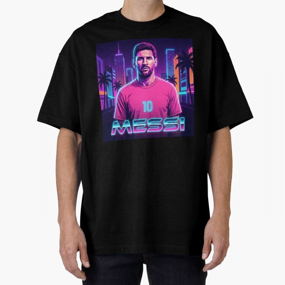 Inter Miami? Football Legend Messi Cyberpunk Retro Futurist Design (Version 4) Classic T-Shirt Join the Global Buzz around the FIFA World Cup 2026 Journey through Cristiano Ronaldo Highlights, Portugal Pride, Retro Football Energy, Iconic