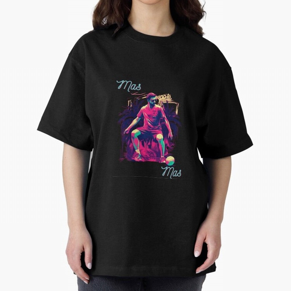 Messi Mas Messi Oversized T-Shirt Feel the Roar of FIFA World Cup 2026 Group Stage Driven by Messi, CR7 and Mbappe, Portugal, Spain and Germany Energy, Vintage Soccer Flavor, Modern Football Stars, National Flags and Final Night Emotion; Made for