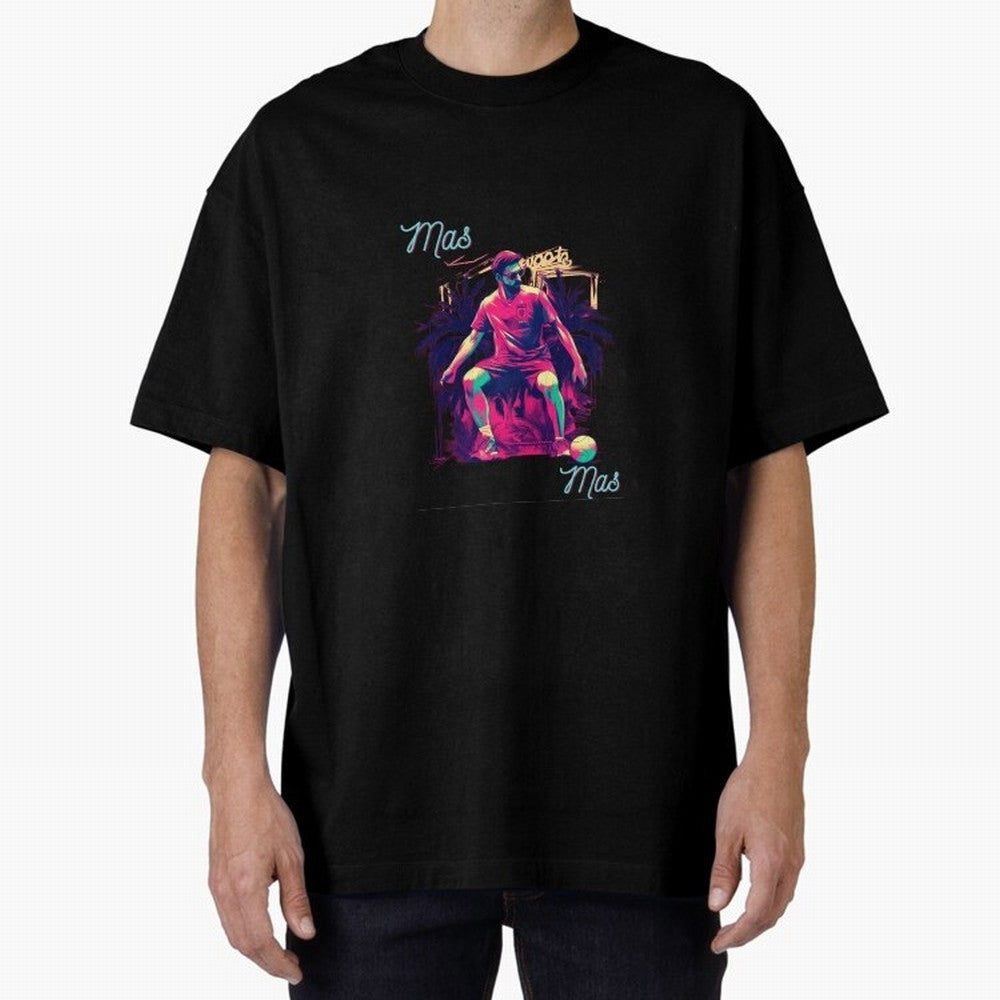 Messi Mas Messi Oversized T-Shirt Feel the Roar of FIFA World Cup 2026 Group Stage Driven by Messi, CR7 and Mbappe, Portugal, Spain and Germany Energy, Vintage Soccer Flavor, Modern Football Stars, National Flags and Final Night Emotion; Made for