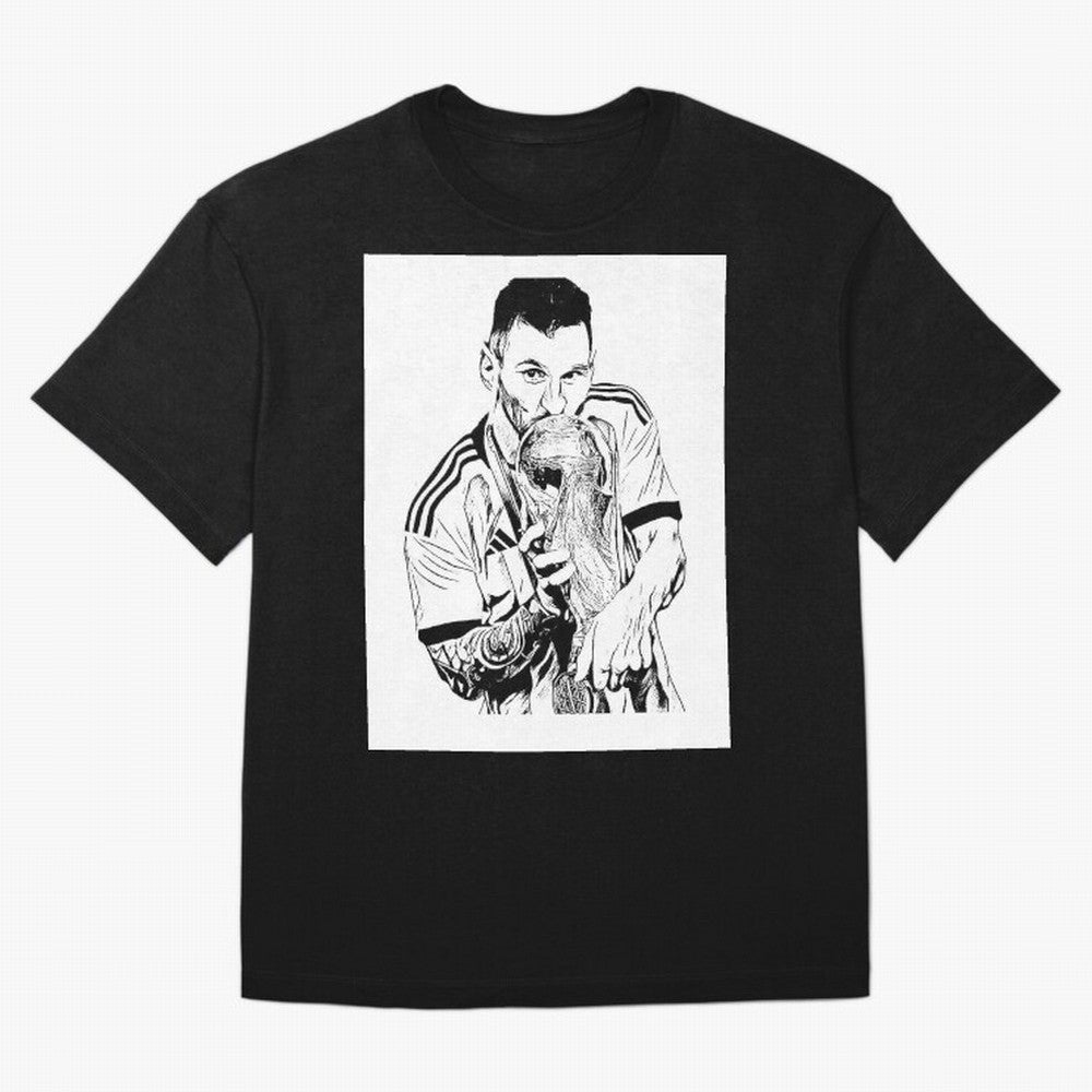 Drawing Leo Messi Classic T-Shirt Show Fan Pride Across the FIFA World Cup 2026 Journey through Messi Highlights, Argentina, France and Brazil Pride, Champion Mindset, Group Stage Buzz, Knockout Tension and Passionate Fan Culture; Made for Die Hard