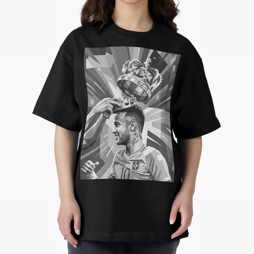 Neymar Grayscale Classic T-Shirt Fuel the Hype around the FIFA World Cup 2026 Journey through Haaland Highlights, England Pride, Sports Nostalgia, International Competition, Famous Players and Unforgettable Victories; Built for Supporters Chasing