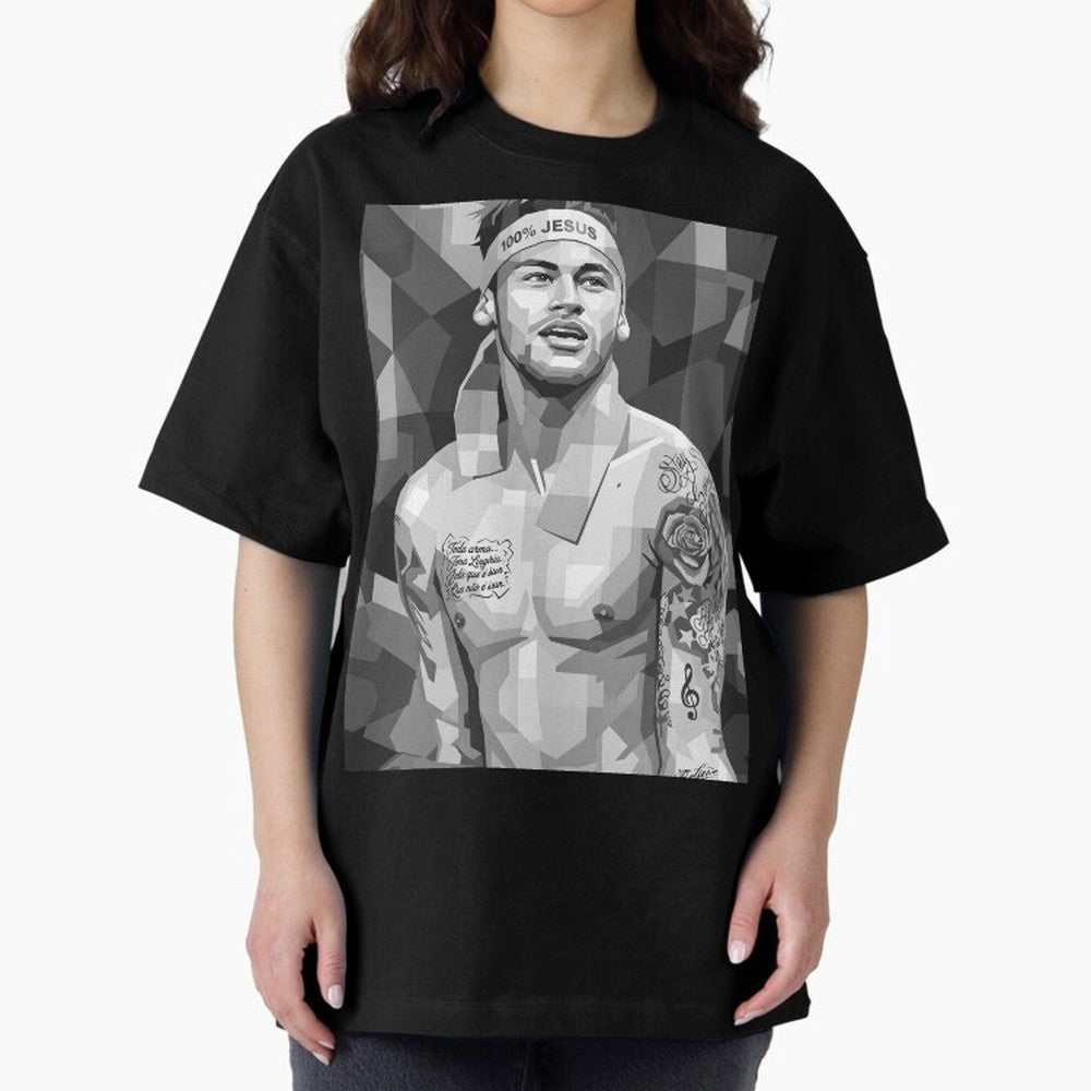 Neymar Grayscale Classic T-Shirt Live the Energy of the FIFA World Cup 2026 USA Canada Mexico Journey through Messi, Neymar and Mbappe Highlights, England, France and Netherlands Pride, Supporter Pride, Iconic Celebrations, Legendary Names and