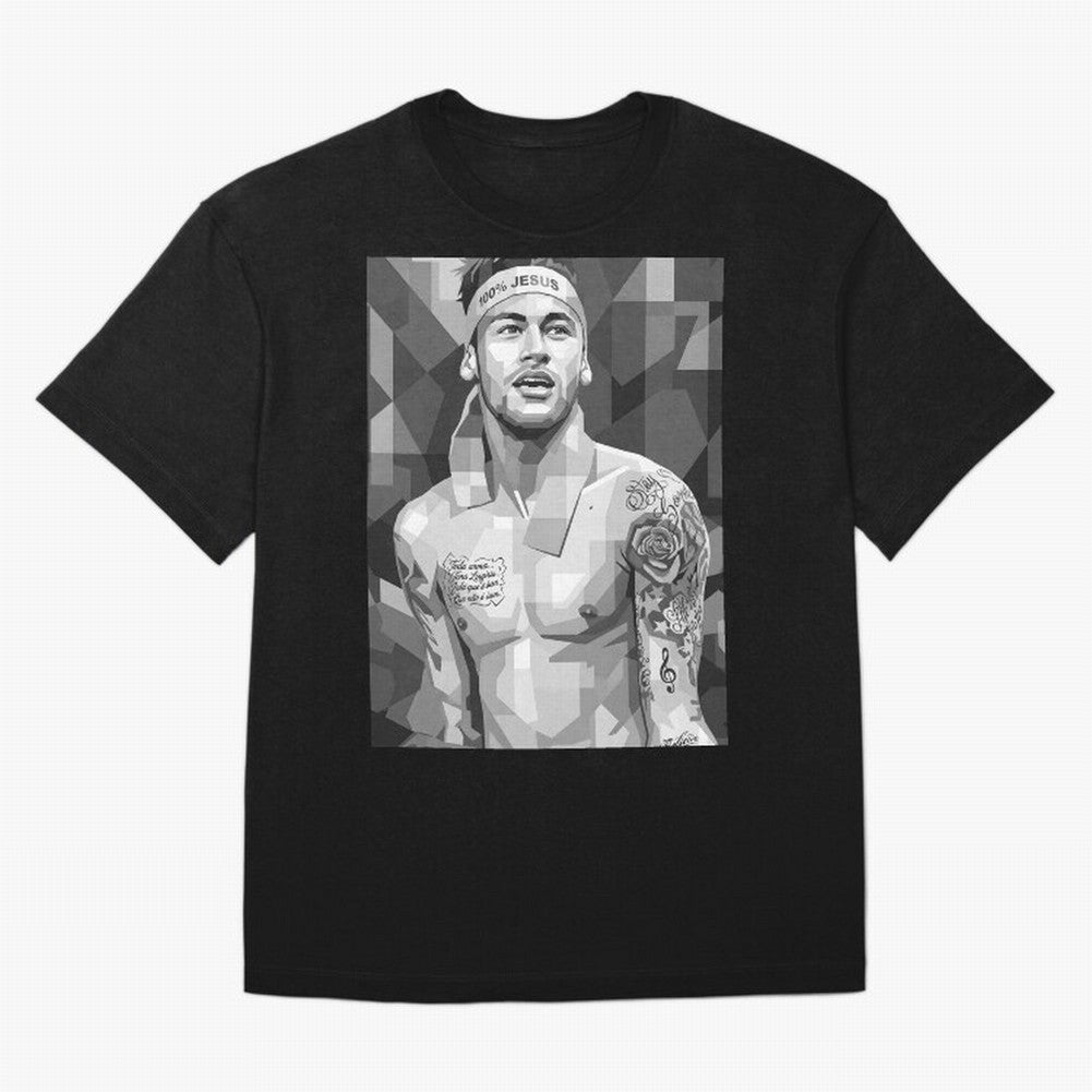 Neymar Grayscale Classic T-Shirt Live the Energy of the FIFA World Cup 2026 USA Canada Mexico Journey through Messi, Neymar and Mbappe Highlights, England, France and Netherlands Pride, Supporter Pride, Iconic Celebrations, Legendary Names and