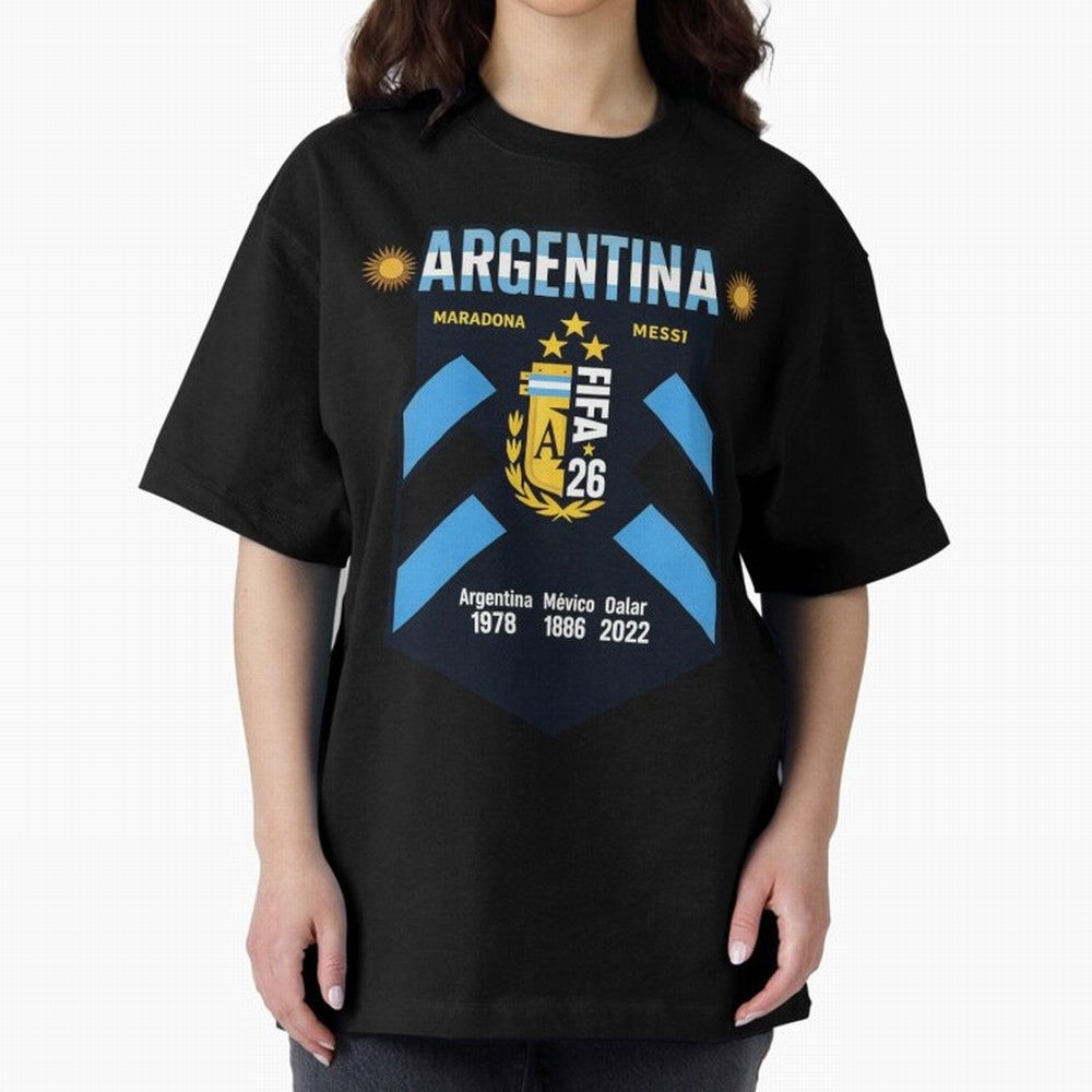 Argentina Football Champions Legacy Badge Design Active T-Shirt Bring Trophy Dreams to FIFA World Cup 2026 Group Stage Spirit, Filled with France and Portugal, CR7 and Messi, Tournament Hype, Historic Matchups, Family Viewing Parties and Global