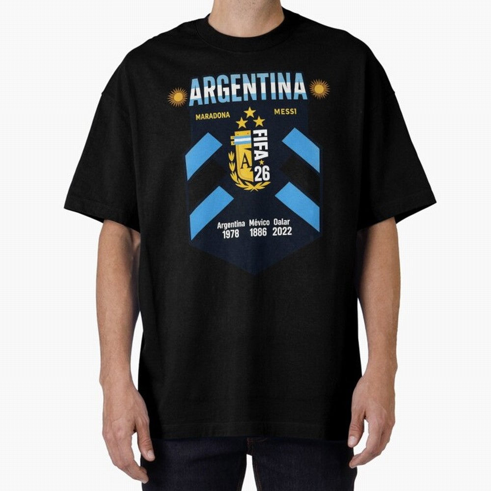 Argentina Football Champions Legacy Badge Design Active T-Shirt Bring Trophy Dreams to FIFA World Cup 2026 Group Stage Spirit, Filled with France and Portugal, CR7 and Messi, Tournament Hype, Historic Matchups, Family Viewing Parties and Global