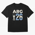 Argentina Football World Cup 2026 - Vintage Arg 26 Flag Design Essential T-Shirt Fuel Your Fan Pride for Global Football Passion for FIFA World Cup 2026 Group Stage, Centered on Messi, Neymar and Mbappe, Germany, Stadium Memories, Football Loyalty,
