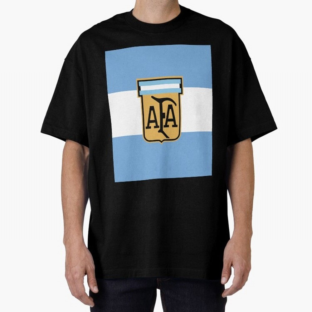 Argentina | 2026 World Cup Fan Apparel Oversized T-Shirt Feel International Energy from Global Football Passion for FIFA World Cup 2026, Inspired by Neymar, Haaland and Cristiano Ronaldo, France and Portugal, Fan Favorite Moments, National Team