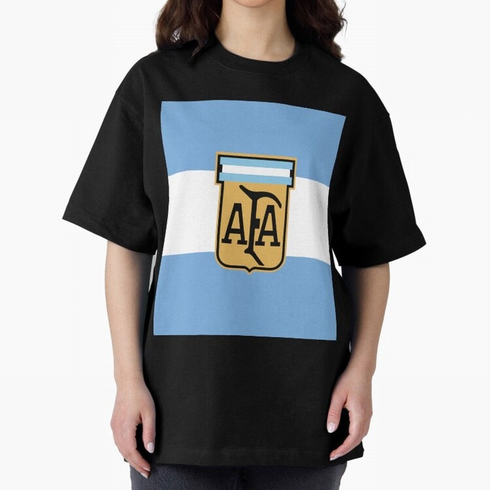 Argentina | 2026 World Cup Fan Apparel Oversized T-Shirt Feel International Energy from Global Football Passion for FIFA World Cup 2026, Inspired by Neymar, Haaland and Cristiano Ronaldo, France and Portugal, Fan Favorite Moments, National Team
