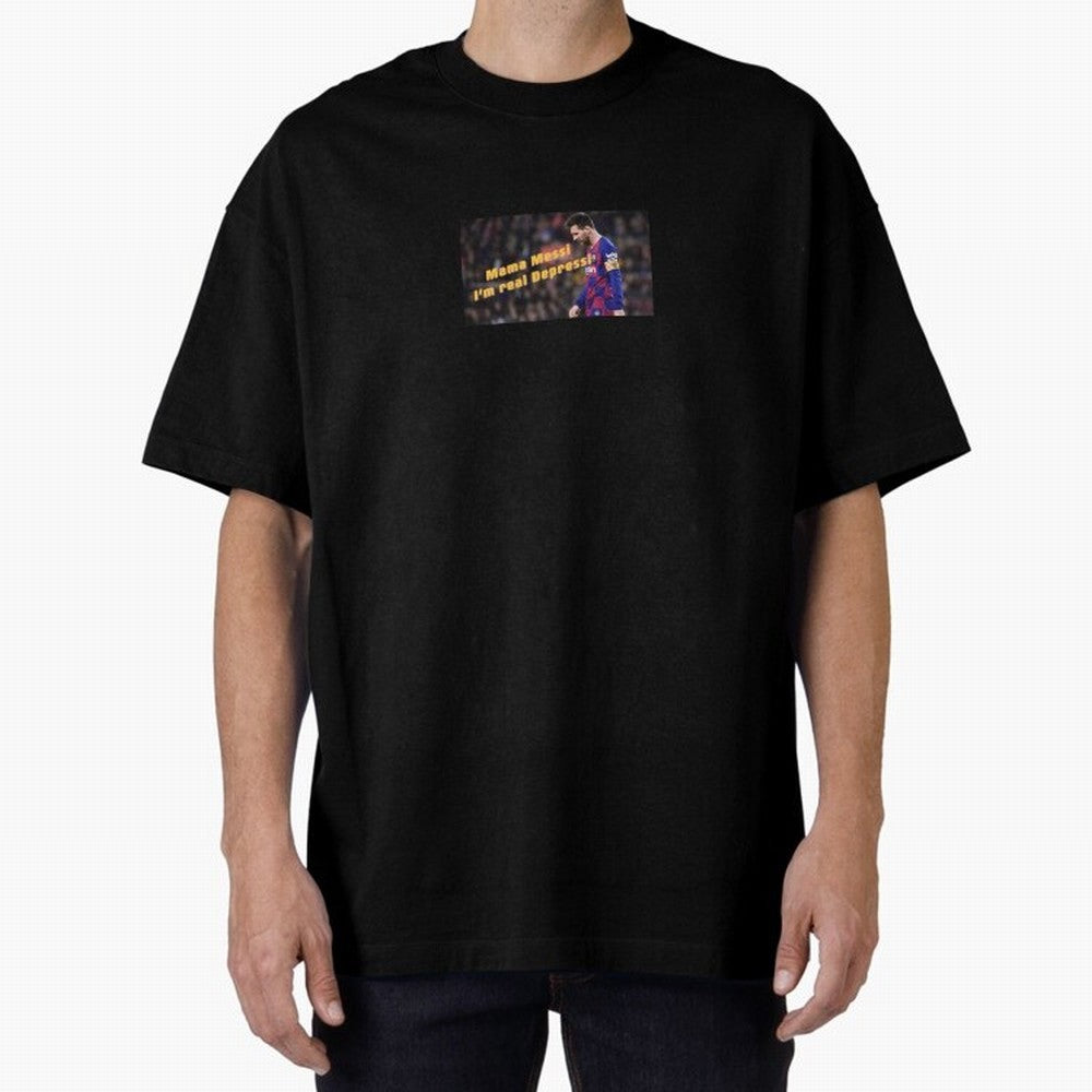 Mamma Messi, I'm Real Depressi Classic T-Shirt Stand Out with Spirit from Match Day Hype around FIFA World Cup 2026 Group Stage, Cristiano Ronaldo, Haaland and CR7, Germany, Sports Nostalgia, International Competition, Famous Players and