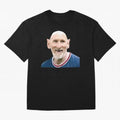 Old and Bald Messi Football Meme Oversized T-Shirt Celebrate the Biggest Stage of FIFA World Cup 2026 USA Canada Mexico for Fans of Neymar and Netherlands, Bringing Championship Spirit, Famous Goals, Roaring Crowds and International Football Unity;